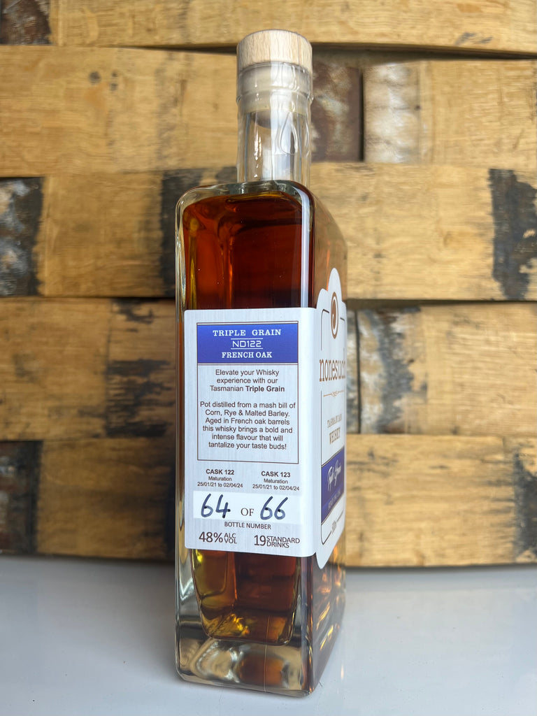 French Oak Cask - Triple Grain Whisky - Nonesuch Distillery