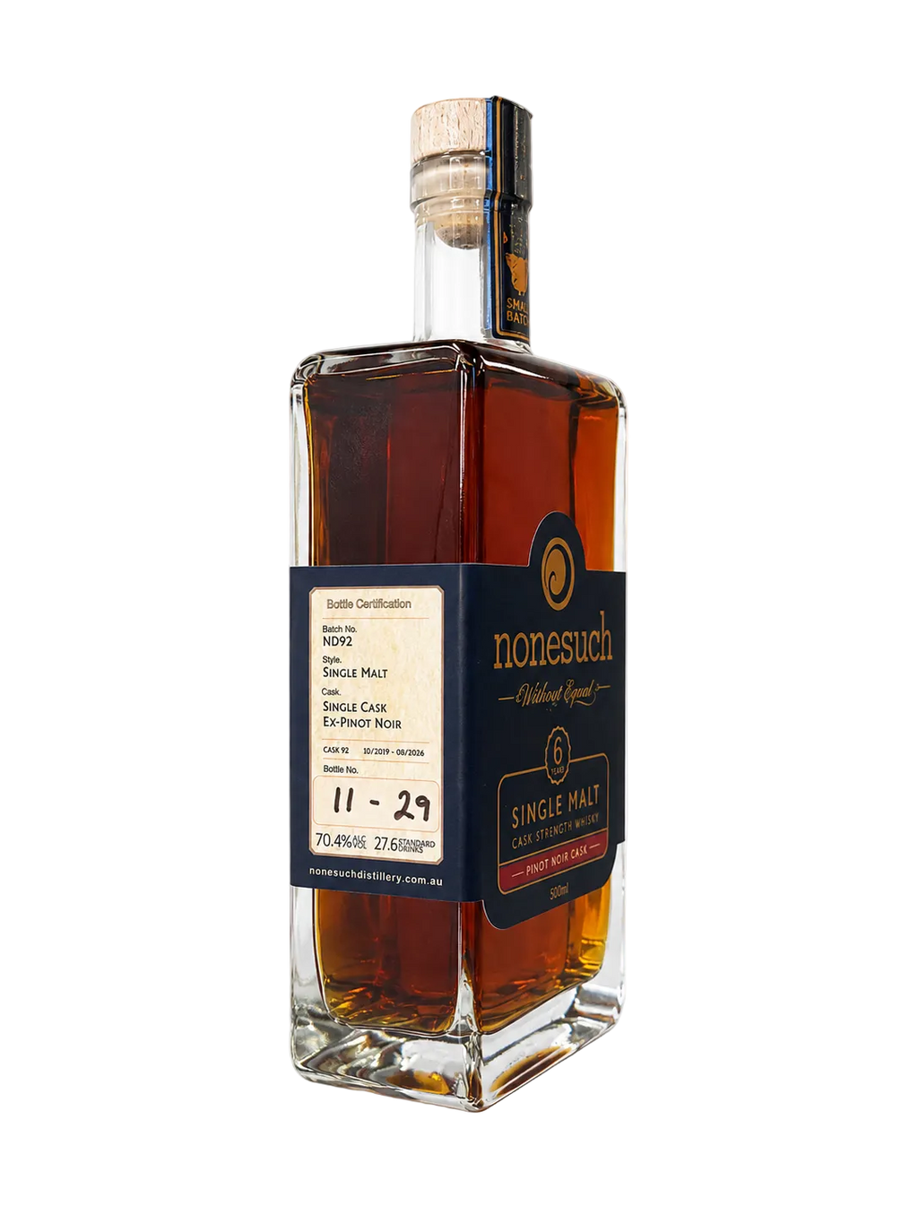 Cask Strength Single Malt - 6 Year Pinot Noir Cask