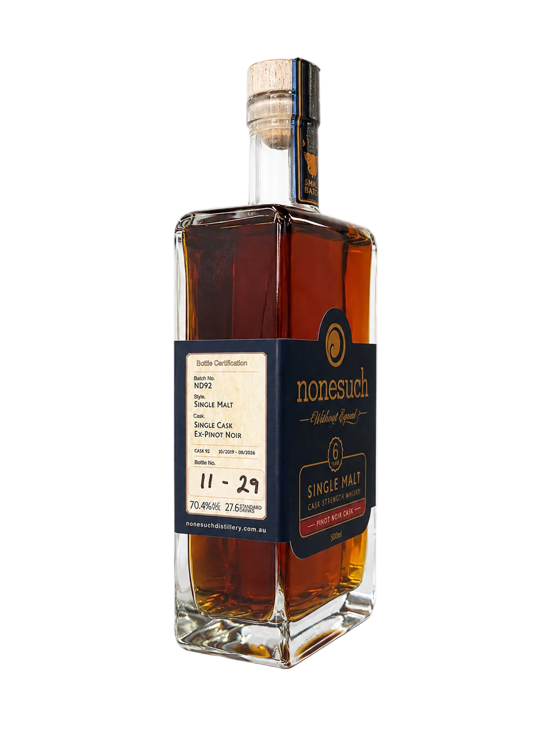 Cask Strength Single Malt - 6 Year Pinot Noir Cask